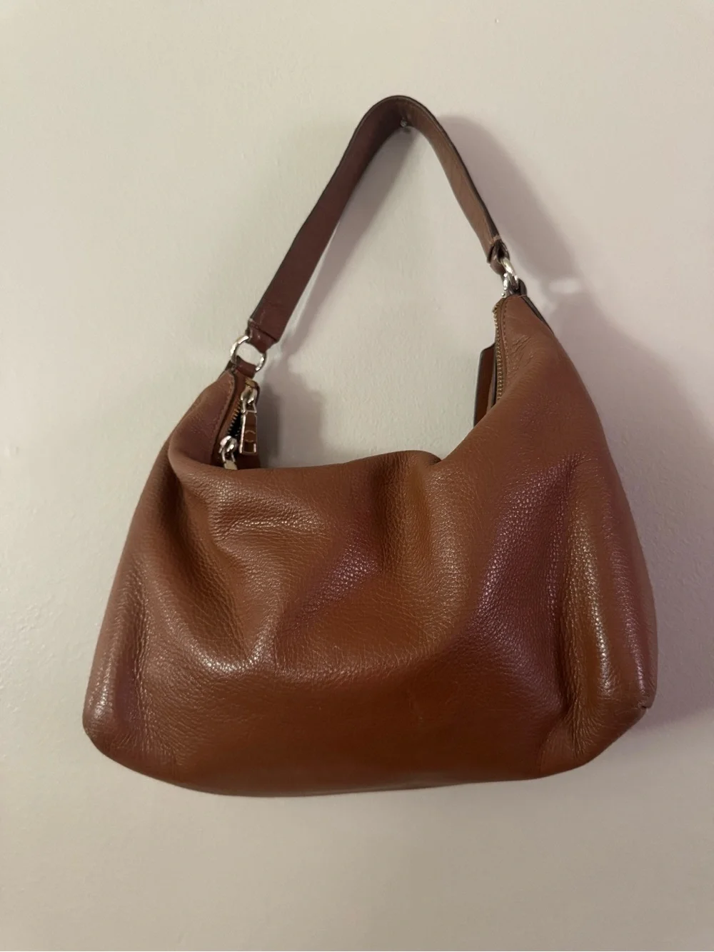 Coach Chestnut Pebbled Leather Hobo Bag